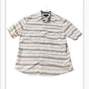 Mens Division Brand Short Sleeve Button Down Shirt with Single Pocket